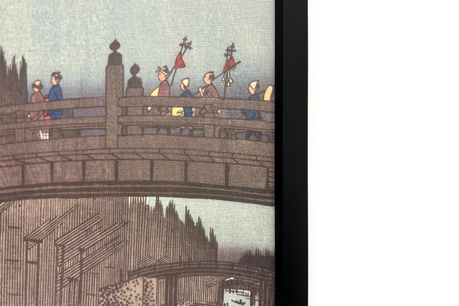 Mercado de bambu na Capital Bridge, 1857., 1857. - Ando Hiroshige