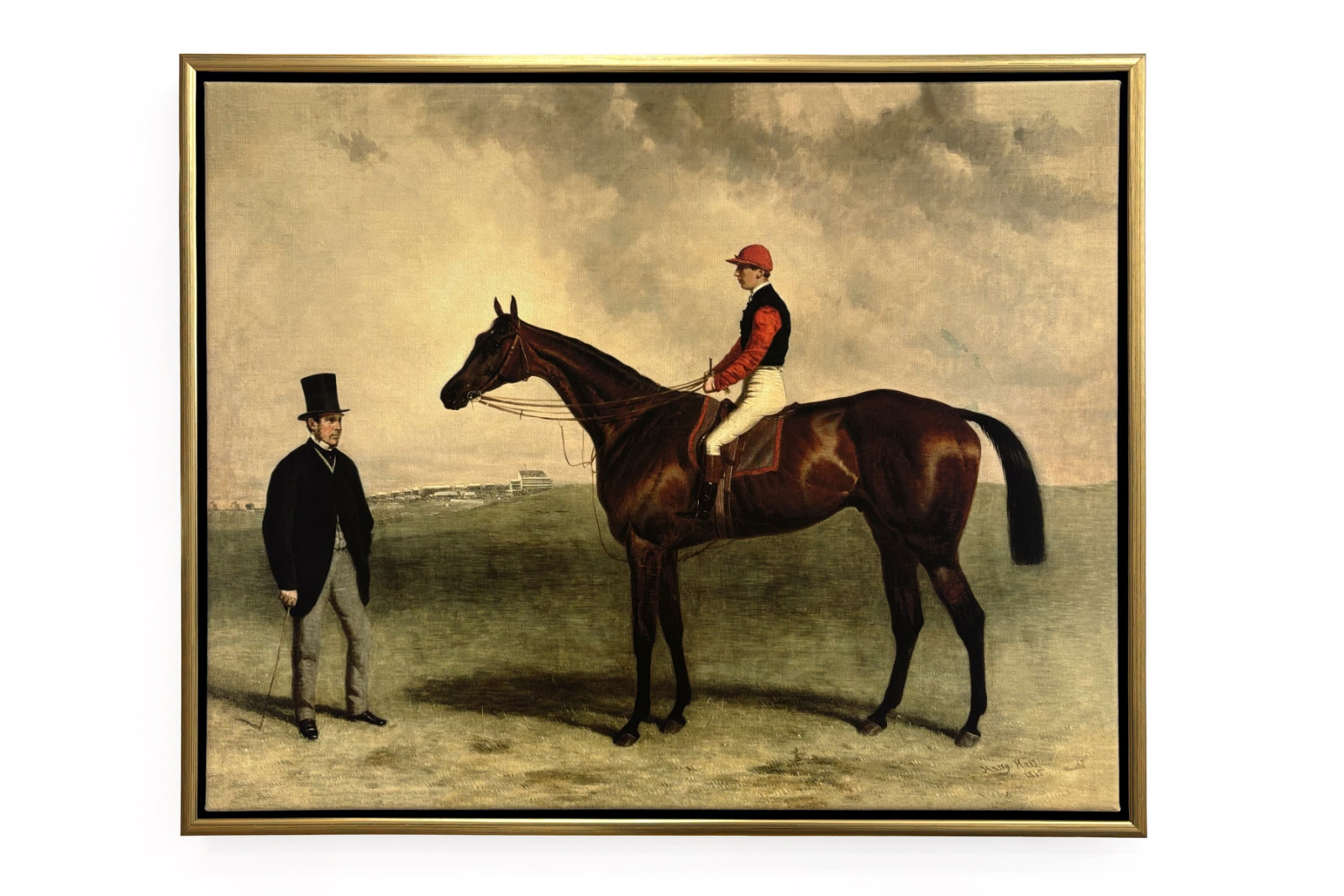 Gladiateur com Harry Grimshaw e seu dono, Conde Frederic de Lagrange, 1865 - Harry Hall