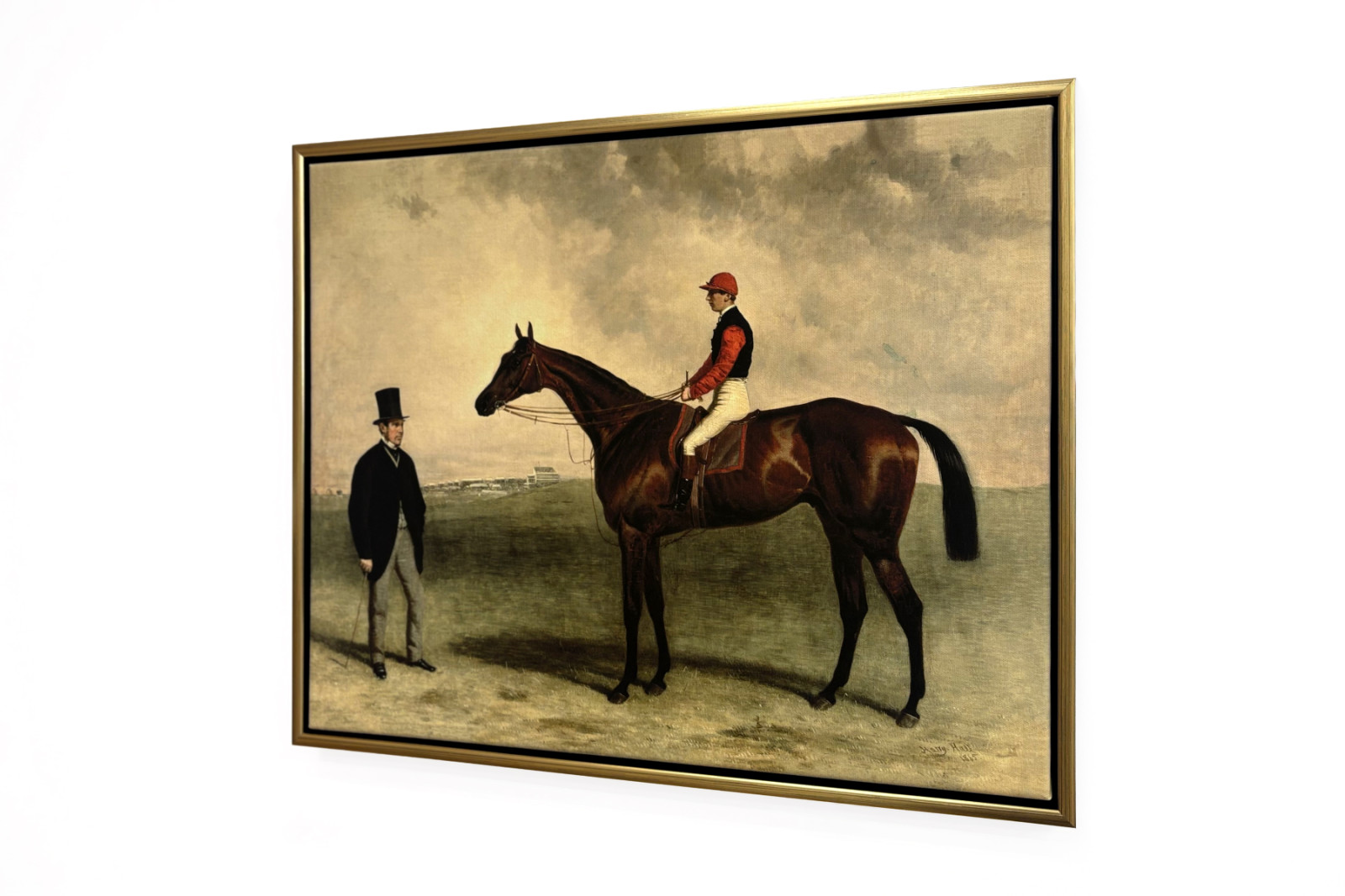 Gladiateur com Harry Grimshaw e seu dono, Conde Frederic de Lagrange, 1865 - Harry Hall
