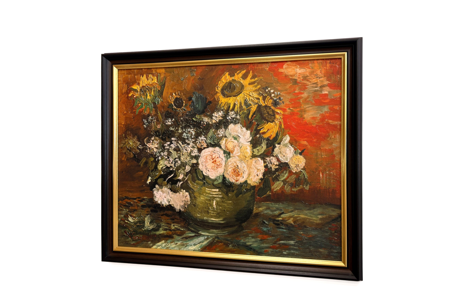 Rosas e girassóis - Vincent van Gogh
