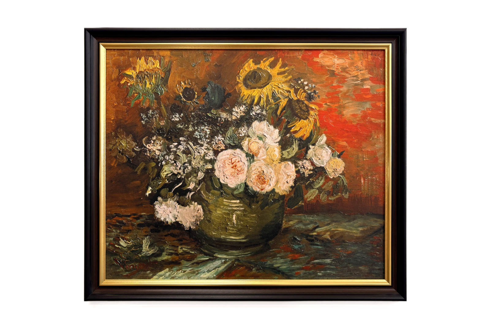 Rosas e girassóis - Vincent van Gogh