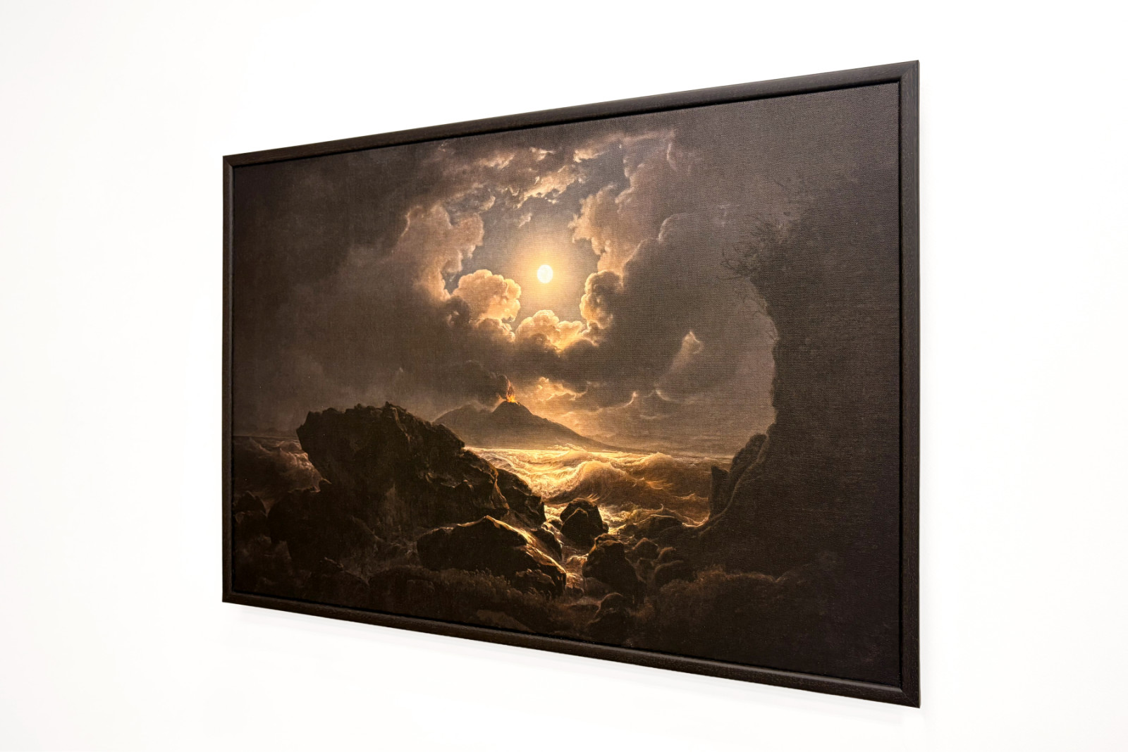 Temporal no golfo de Nápoles ao luar - Joseph Rebell