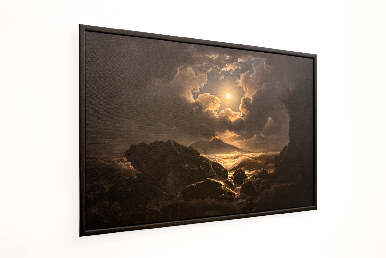 Temporal no golfo de Nápoles ao luar - Joseph Rebell