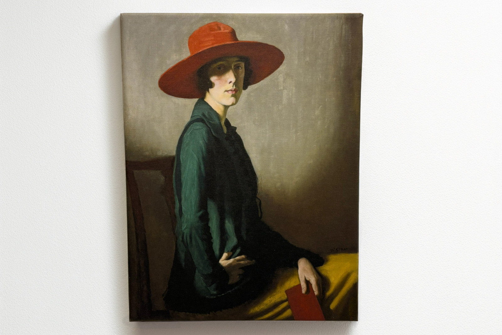 Senhora com um chapéu vermelho - William Strang