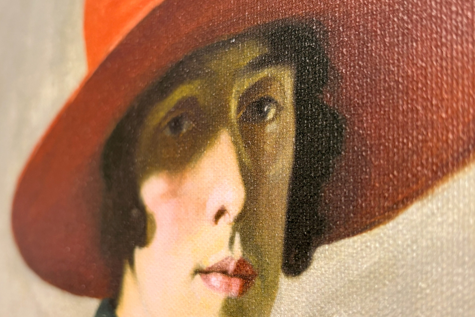 Senhora com um chapéu vermelho - William Strang