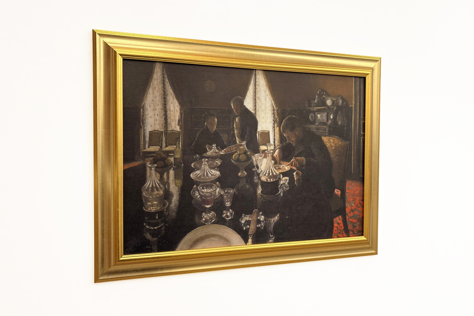 Jantar - Jantar na rue Miromesnil, a casa da família Caillebotte (óleo sobre tela) - Gustave Caillebotte