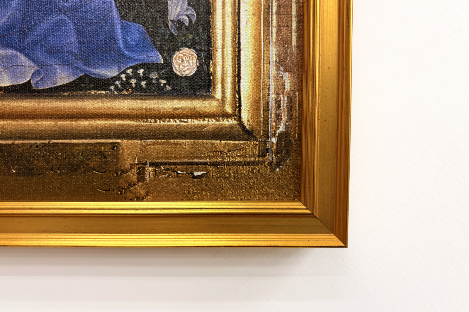 Ricardo II apresentado à Virgem e à Criança por seu padroeiro São João Batista e pelos Santos Eduardo e Edmundo, c.1395-99 (têmpera de ovo em carvalho) - Master of the Wilton Diptych