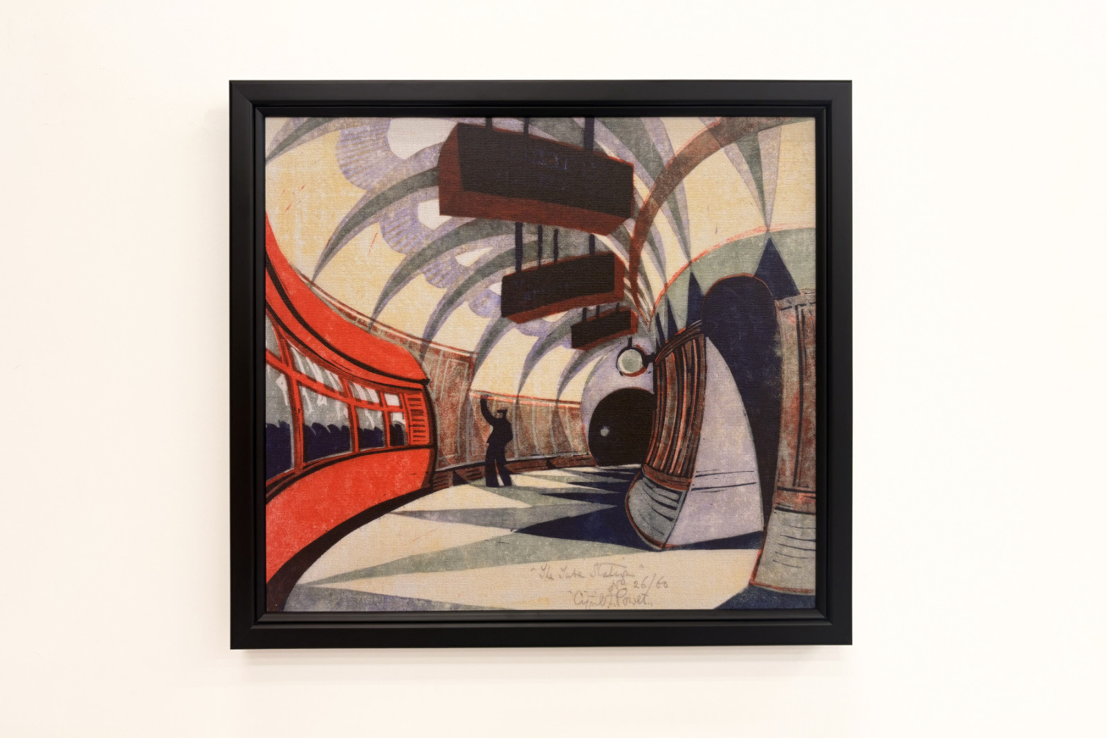 The Tube Train, c.1932 (linocut) (ver também 151089) - Cyril Edward Power