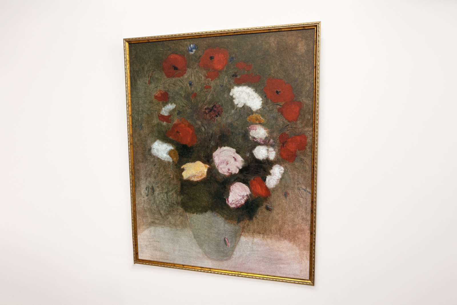 Bouquet com papoilas Pintura por Odilon redon (1840-1916). - Odilon Redon