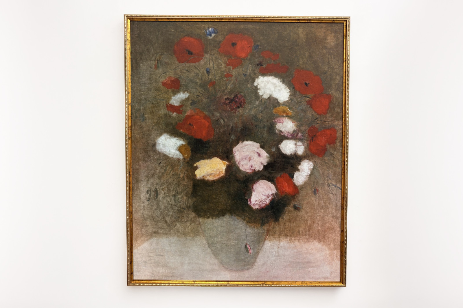 Bouquet com papoilas Pintura por Odilon redon (1840-1916). - Odilon Redon