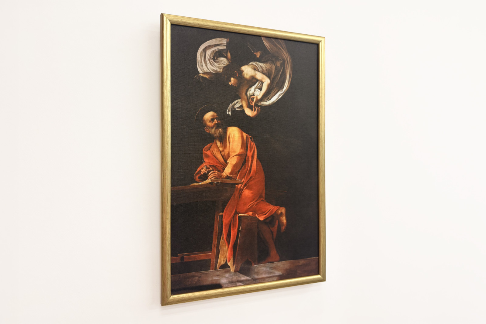 A inspiração de São Mateus - Michelangelo Merisi Caravaggio