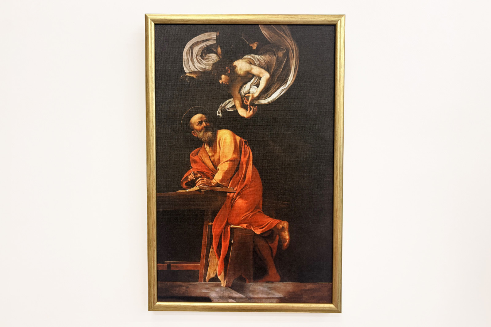 A inspiração de São Mateus - Michelangelo Merisi Caravaggio