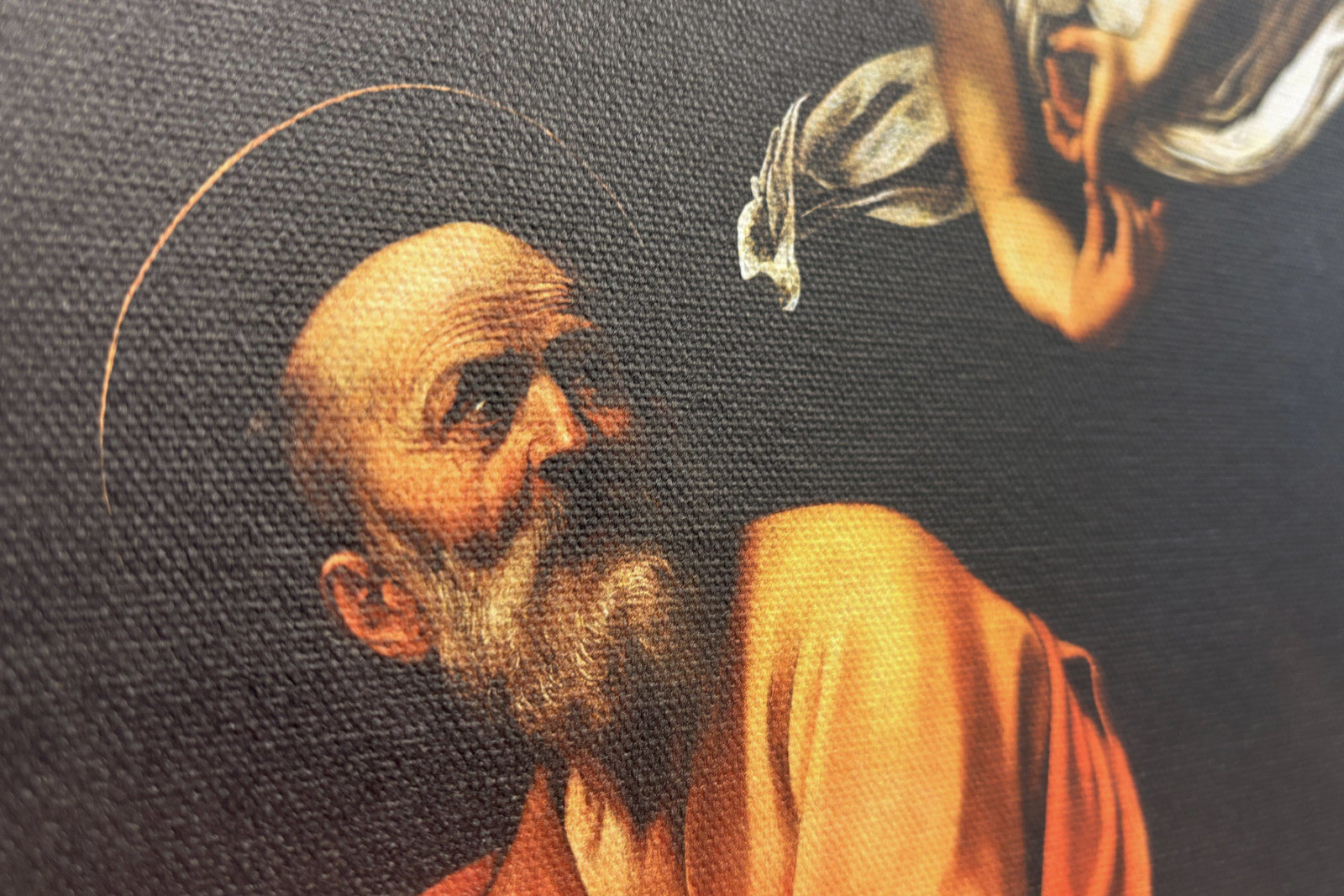 A inspiração de São Mateus - Michelangelo Merisi Caravaggio