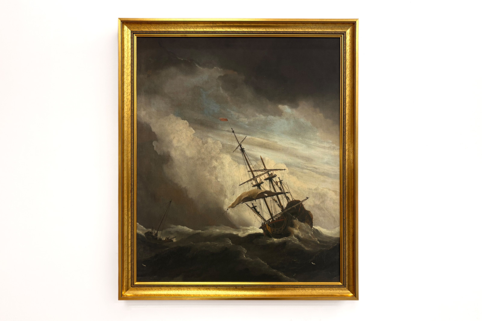 Um navio em alto-mar apanhado por uma rajada, conhecido como «A Rajada» - Willem van de Velde (II)