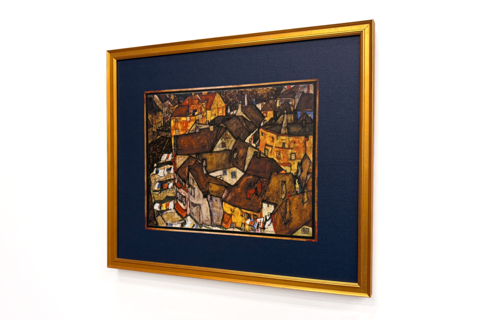 Crescente de casas, Krumau (actual Český Krumlov, Checoslováquia) - Crescente de casas, Krumau (A pequena cidade V), de Egon Schiele (1890-1918) - Egon Schiele