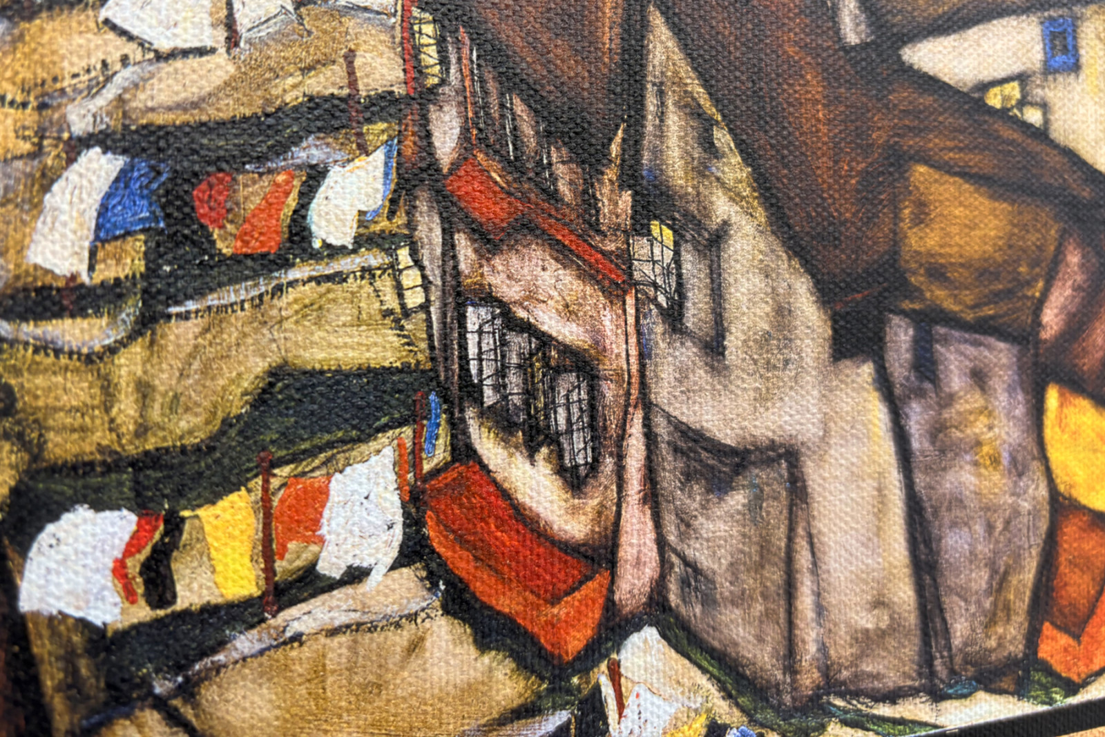 Crescente de casas, Krumau (actual Český Krumlov, Checoslováquia) - Crescente de casas, Krumau (A pequena cidade V), de Egon Schiele (1890-1918) - Egon Schiele