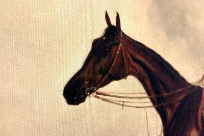 Gladiateur com Harry Grimshaw e seu dono, Conde Frederic de Lagrange, 1865