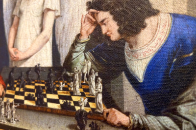 Fausto e Mefistófeles a jogar xadrez
