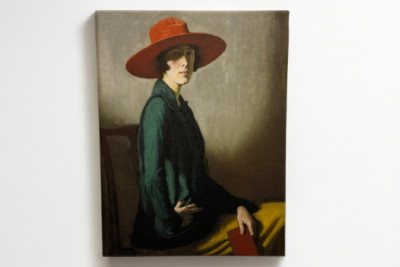 Senhora com um chapéu vermelho - William Strang