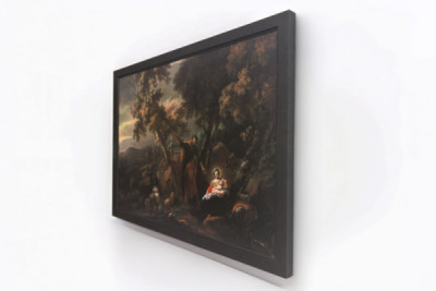Descanse na fuga para o Egito, século XVII. - Nicolaes Pietersz. Berchem