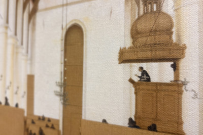 Interior do Sint-Odulphuskerk em Assendelft, 1649