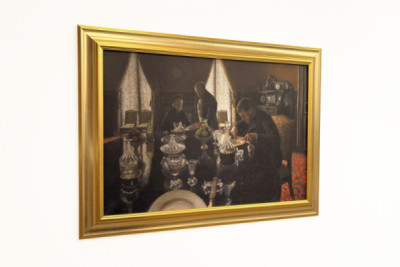 Jantar - Jantar na rue Miromesnil, a casa da família Caillebotte (óleo sobre tela)