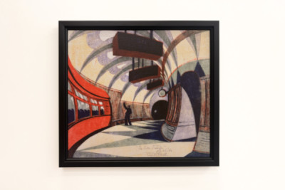 The Tube Train, c.1932 (linocut) (ver também 151089)
