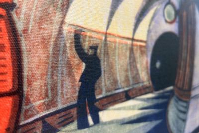 The Tube Train, c.1932 (linocut) (ver também 151089)
