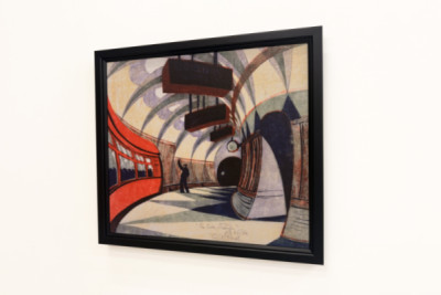 The Tube Train, c.1932 (linocut) (ver também 151089)