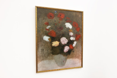 Bouquet com papoilas Pintura por Odilon redon (1840-1916). - Odilon Redon