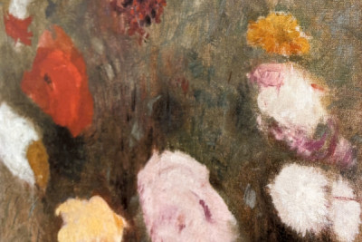 Bouquet com papoilas Pintura por Odilon redon (1840-1916). - Odilon Redon