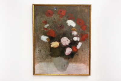 Bouquet com papoilas Pintura por Odilon redon (1840-1916). - Odilon Redon