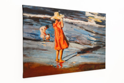 Crianças na praia, pintura de Joaquín Sorolla (1863-1923). 1900