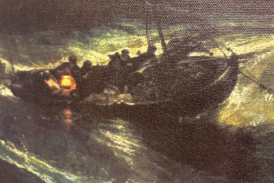 Pescadores no mar