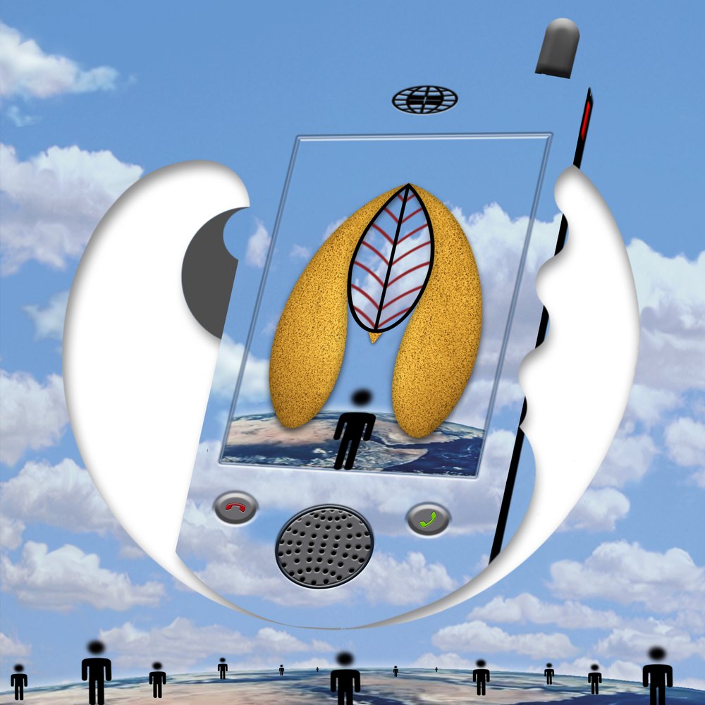 "...seit ein Gespräch wir sind..." (aus der Serie Skyphone) de Alexander Eibach