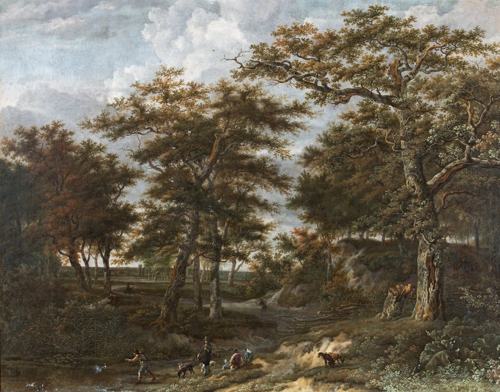 Paisagem com caçadores de Adriaen Hendricksz Verboom