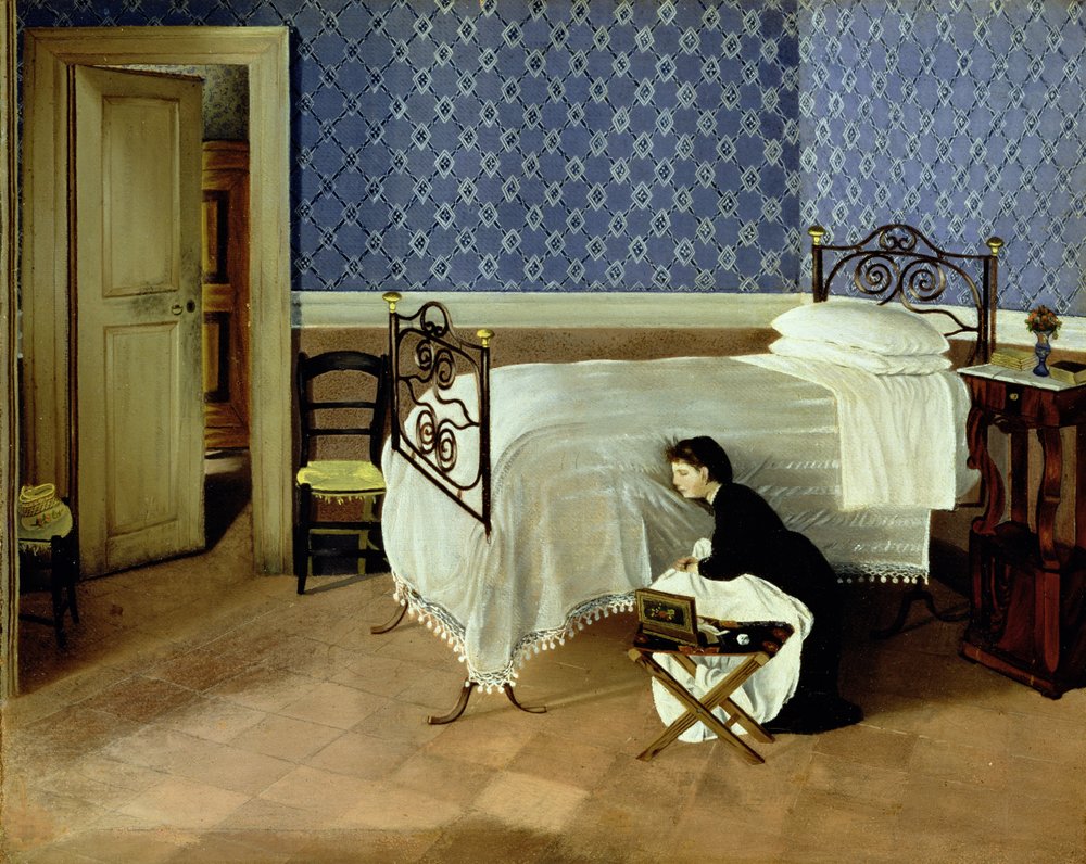 Interior com figura (óleo sobre tela) de Adriano Cecioni