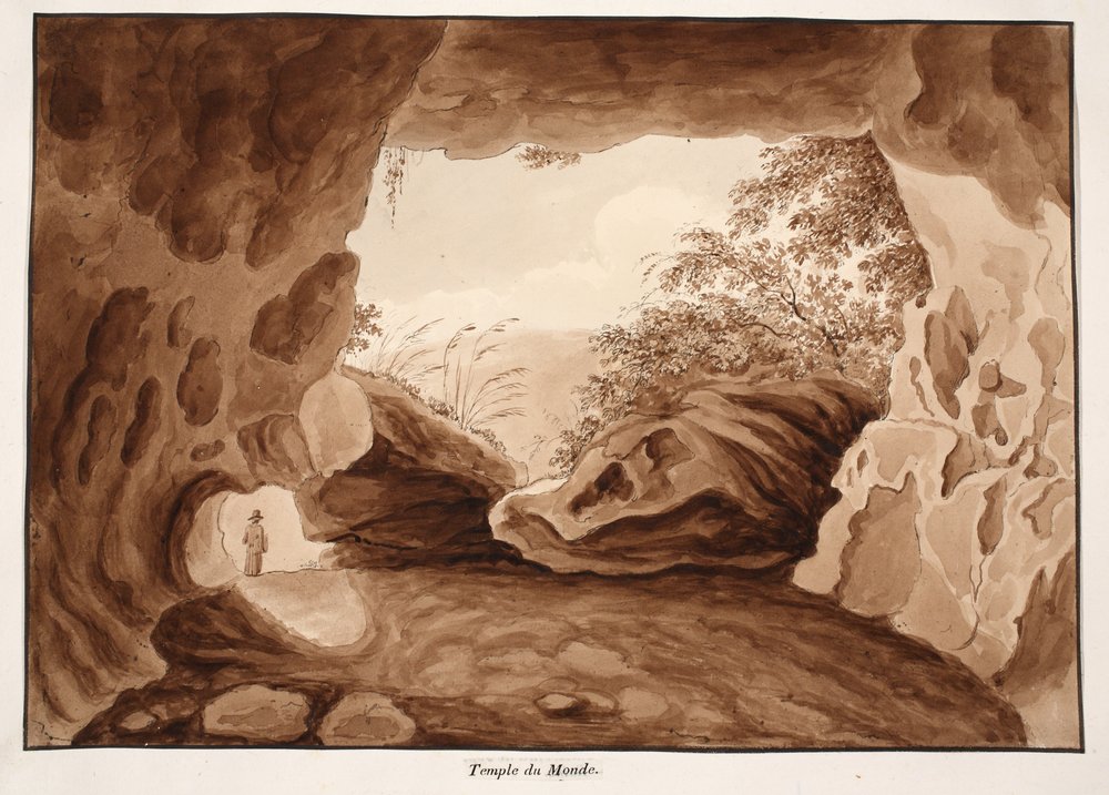 Templo do mundo, 1833 (gravura com lavagem marrom) de Agostino Tofanelli