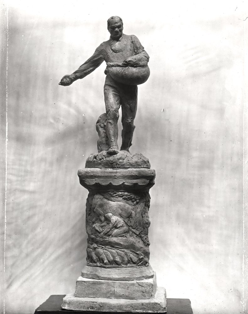 O semeador, maquete para um monumento dedicado aos trabalhadores nos campos, 1889-1900 (terracota) de Aime Jules Dalou
