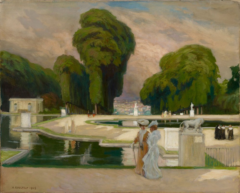Do parque de Saint-Cloud, Paris de Albert Edelfelt