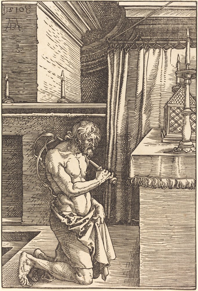 Rei David fazendo penitência de Albrecht Dürer
