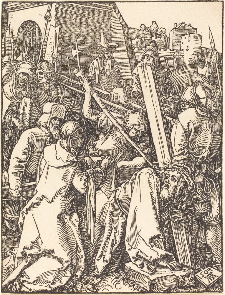 A Pequena Paixão:  Cristo carregando a cruz de Albrecht Dürer
