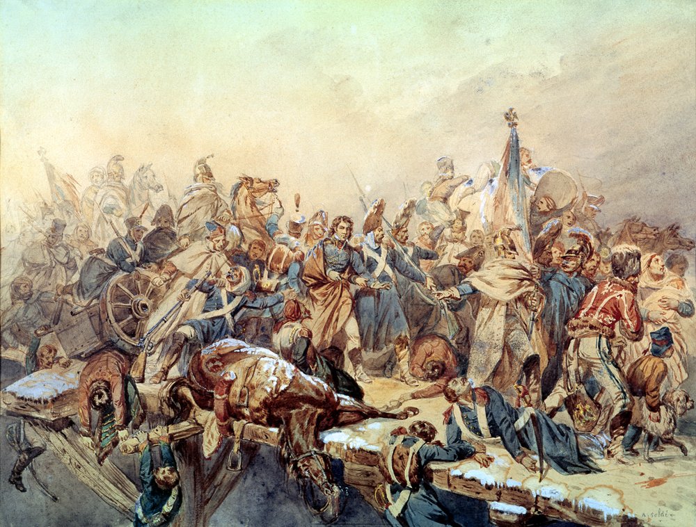 Dominique Larrey cruzando a Berezina, novembro de 1812 de Alexandre Solde