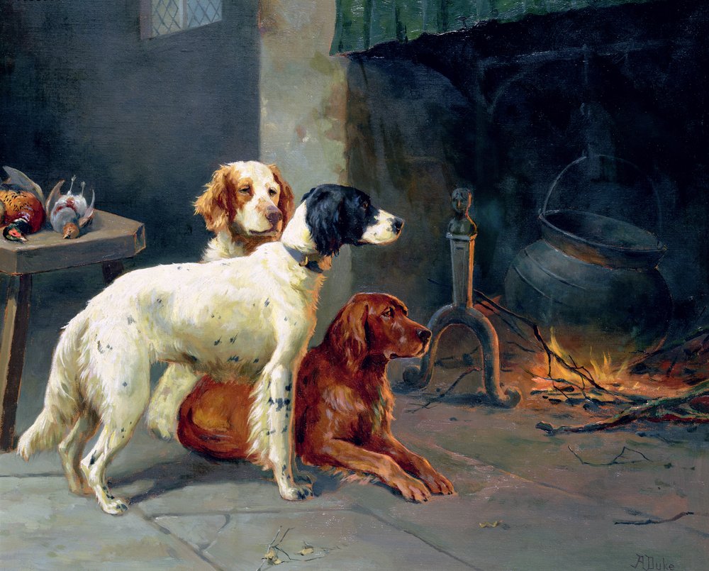 Junto ao fogo, par de 77836 de Alfred Duke