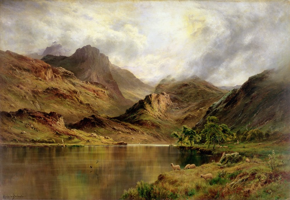 Bancos de Arrochar (óleo sobre tela) de Alfred de Breanski