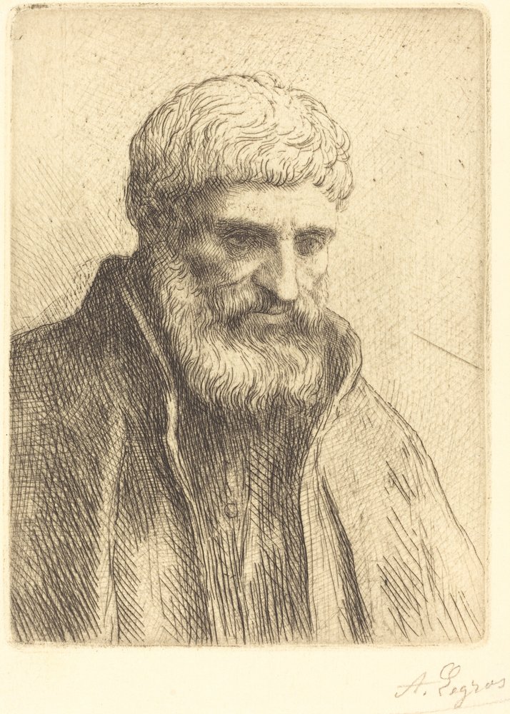 Estudo de um velho (Etude de vieillard) de Alphonse Legros