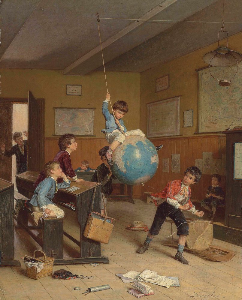 Volta ao Mundo, c. 1860 (óleo no painel) de André-Henri Dargelas
