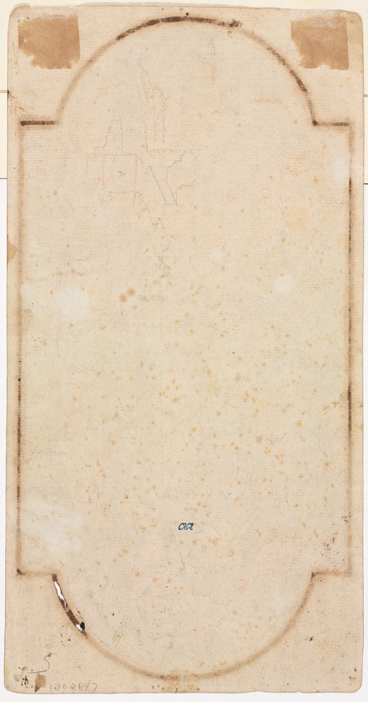 Fragmento de um arco traçado do reverso verso, primeira metade do século XVIII. de Andrea Locatelli