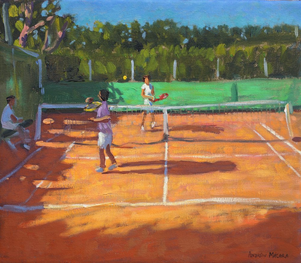 Prática de tênis, Cap d&39;adge, França, 2013, de Andrew Macara