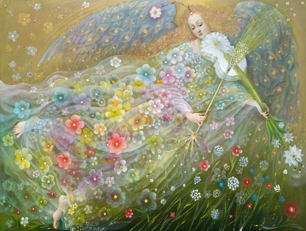 Anjo do Trigo, 2018 (óleo sobre linho belga) de Annael Anelia Pavlova
